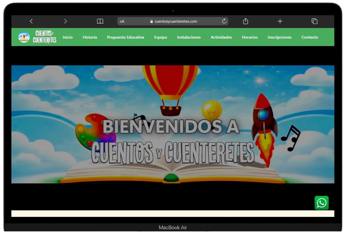 Sitio web del Jardín Maternal Cuentos y Cuenteretes