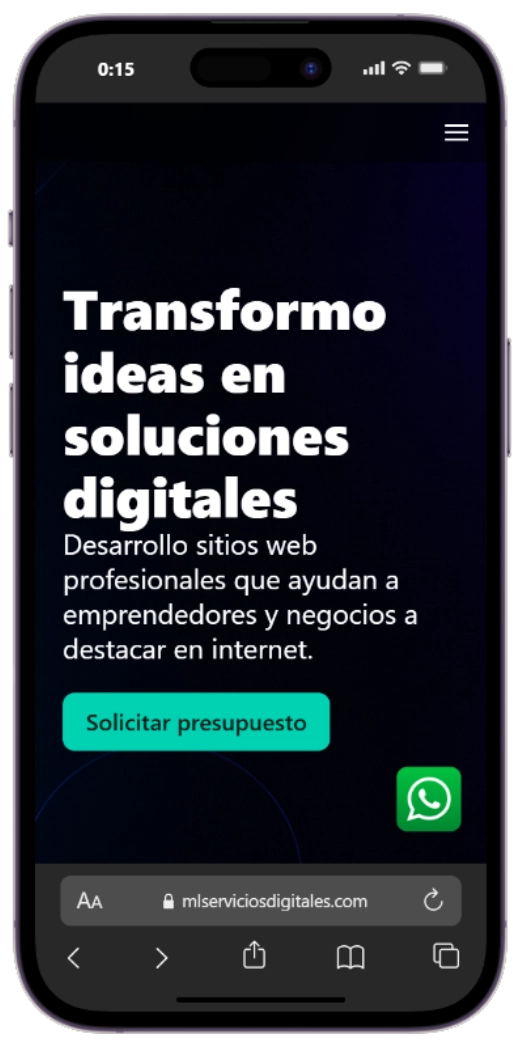 Portfolio web de ML Soluciones Digitales